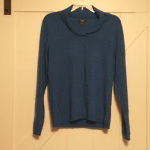 Beautiful Peacock Blue 100% Cashmere Sweater